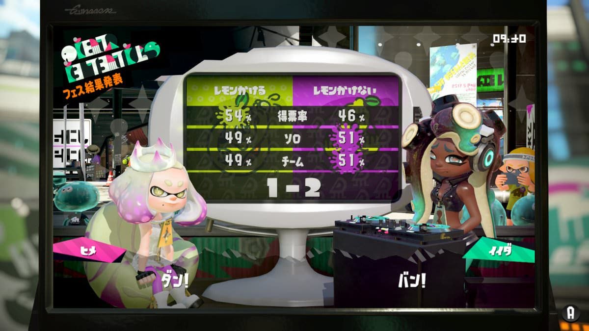 Karaage sin limón gana el último Splatfest japonés de Splatoon 2