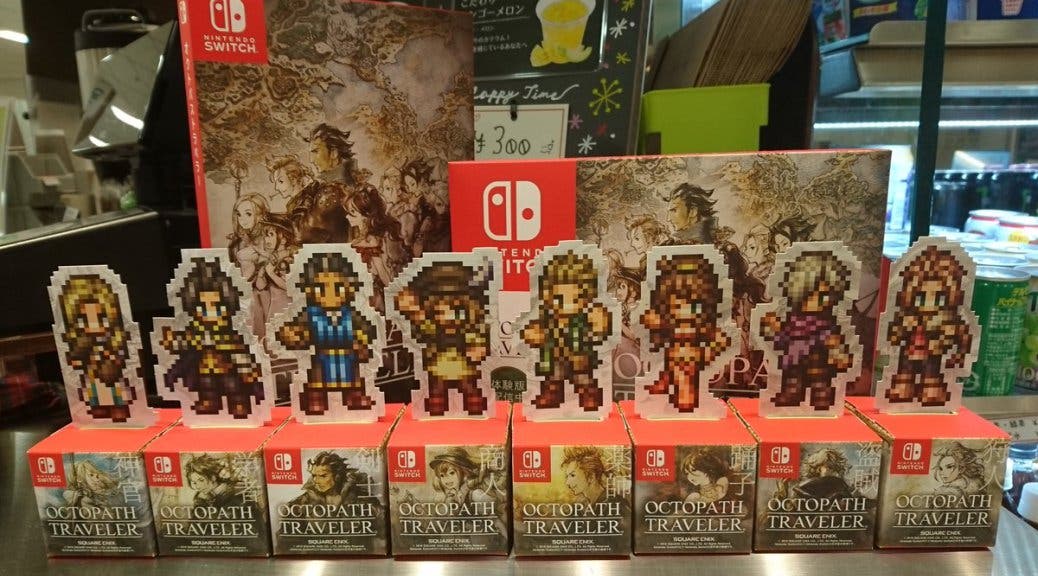 Mira estas geniales bases de personajes de Octopath Traveler expuestas en la sede japonesa de Square Enix