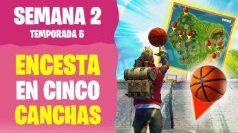 [Vídeo] Cómo completar el desafío Encesta la pelota en 5 aros de Fortnite