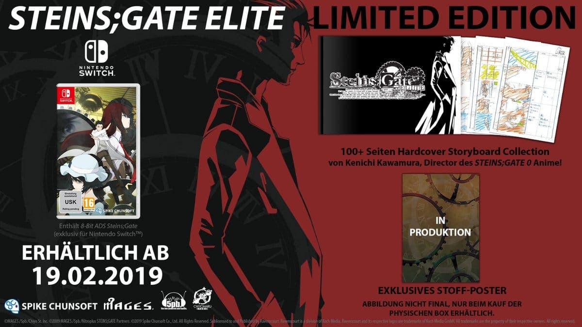 [Act.] Steins;Gate Elite también contará con edición limitada en Europa