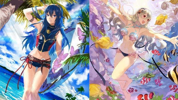 Lucina y Corrin lucen sus trajes de verano en estos artes para Fire Emblem Cipher