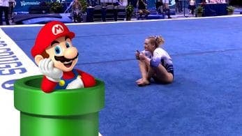 Una gimnasta presenta una genial rutina de suelo inspirada en la saga de Super Mario