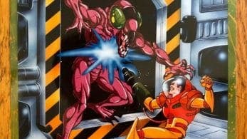 Sale a la luz el arte de un cartoon de Metroid con un protagonista masculino