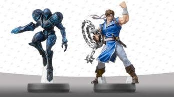 Los amiibo de Samus Oscura y Richter Belmont de Super Smash Bros. Ultimate se lanzan el 17 de enero