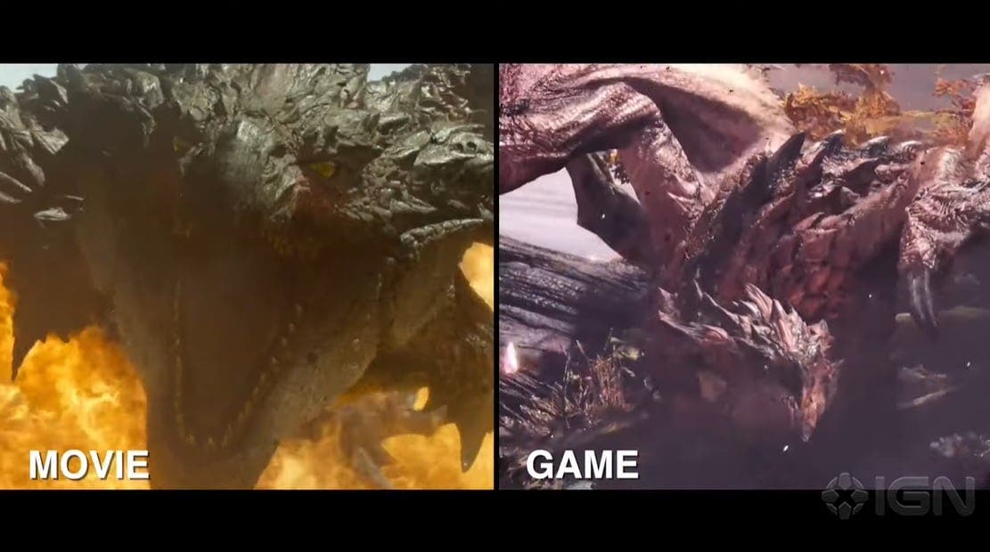 Comparativa en vídeo de Diablos y Rathalos de Monster Hunter: Película vs. videojuego