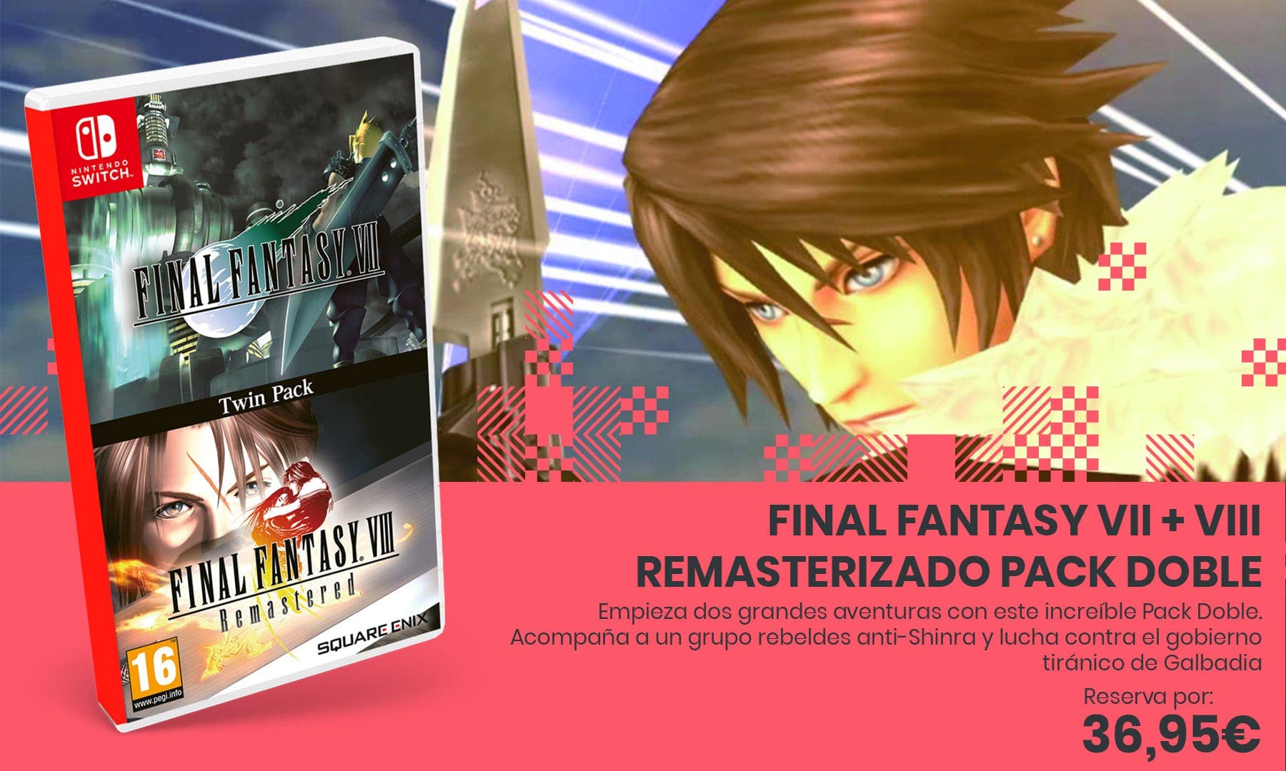 Ya puedes hacerte con el Pack Doble de Final Fantasy VII + VIII Remasterizado para Nintendo Switch