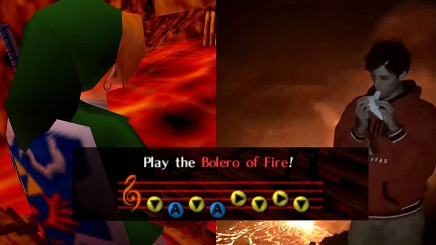 Fan de The Legend of Zelda ha tocado el Bolero del Fuego con una ocarina real en un volcán activo