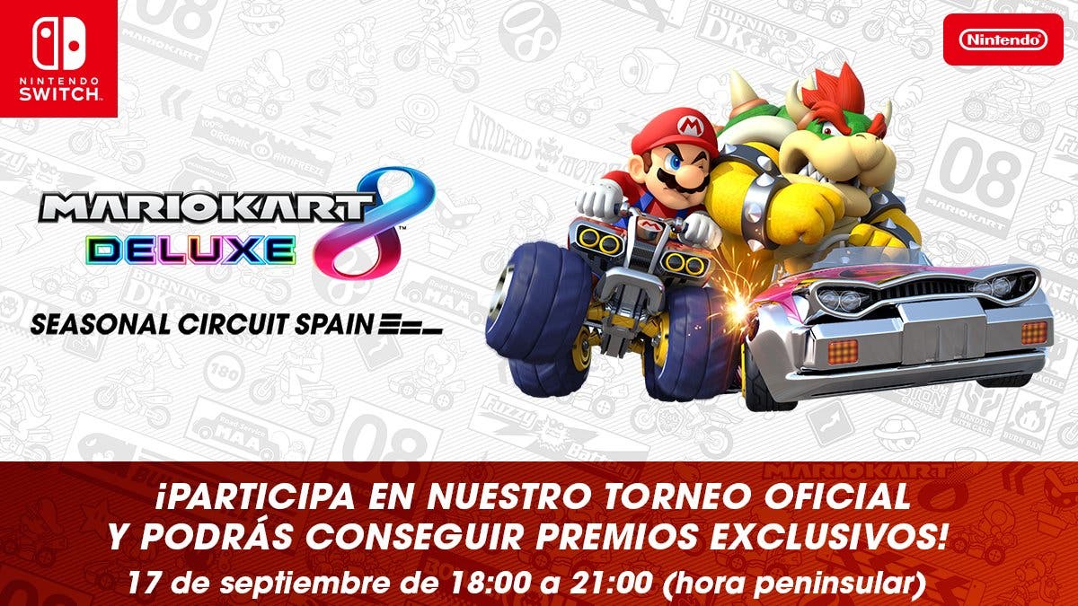 Anunciado nuevo torneo oficial con premios de Mario Kart 8 Deluxe por parte de Nintendo España