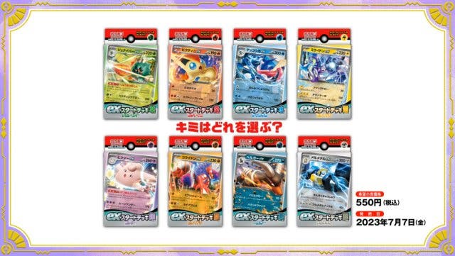 Conoce los nuevos starter decks del JCC Pokémon anunciados en Japón