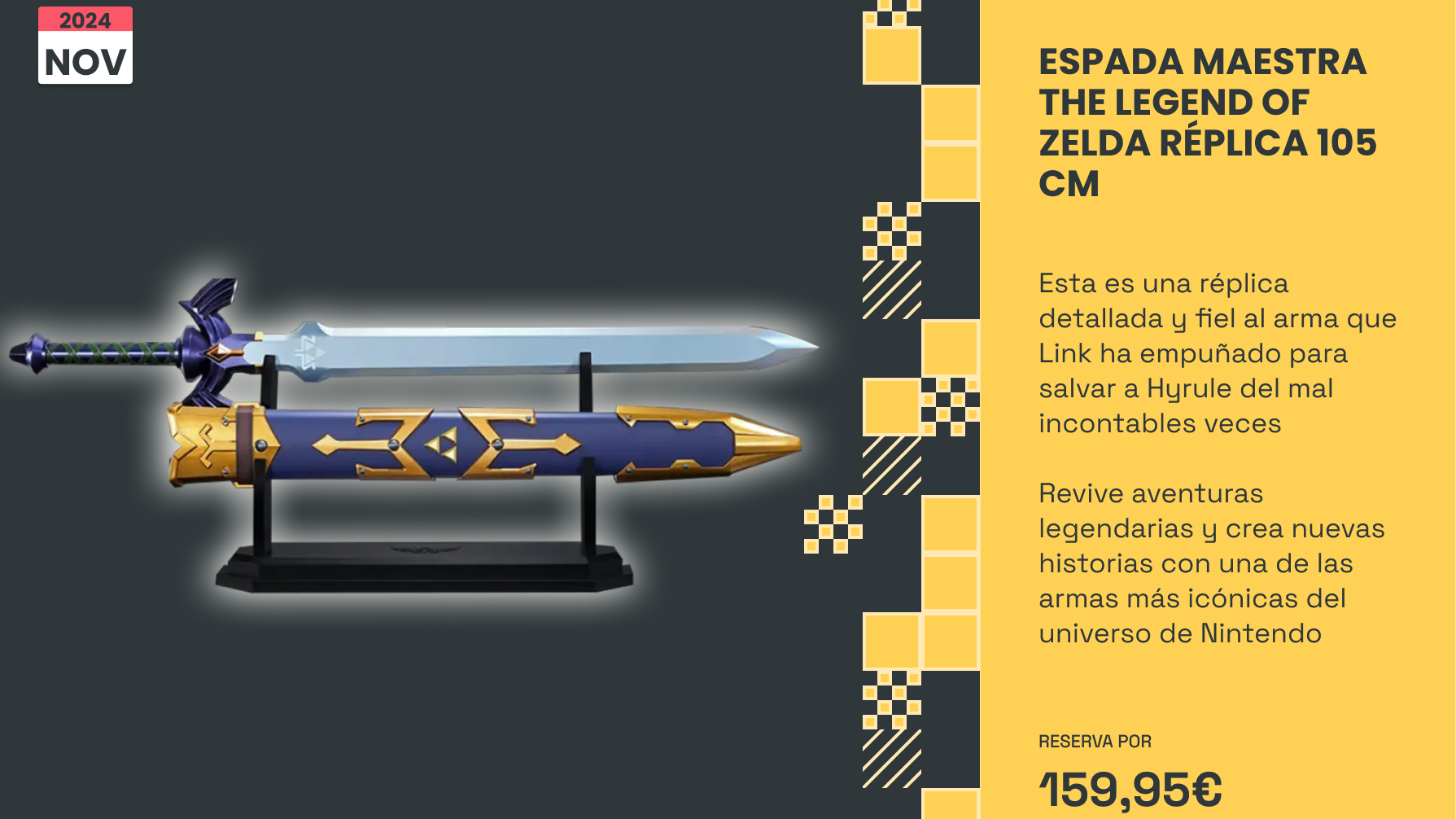 Descubre la Mágica Réplica de la Espada Maestra de Zelda – ¡Un Tesoro para Coleccionistas! Reserva disponible