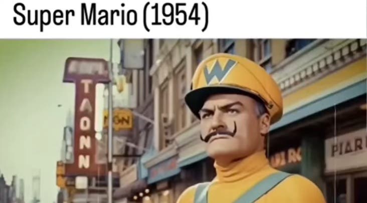 Así sería una película live-action de Super Mario de 1954 según la IA