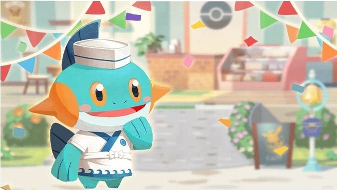 Pokémon Café ReMix confirma nuevo evento de Marshtomp como chef de sushi