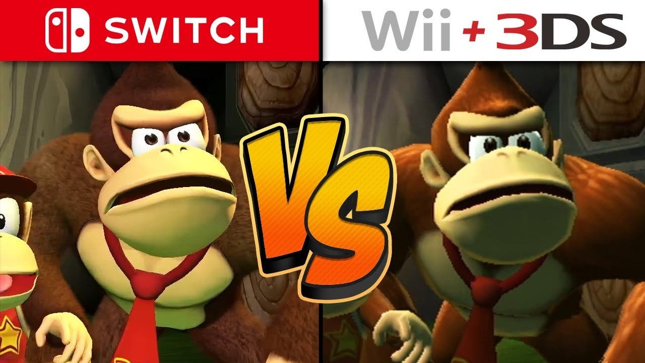 Donkey Kong Country Returns HD: Comparativa en vídeo de Nintendo Switch vs. Wii y 3DS