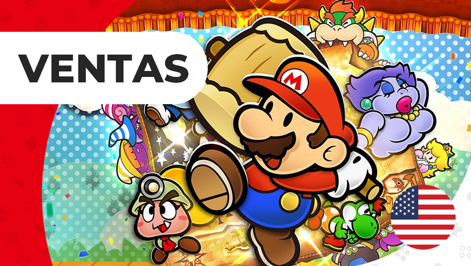 Así fue el estreno de Paper Mario: La Puerta Milenaria en el top ventas de mayo de 2024 en Estados Unidos