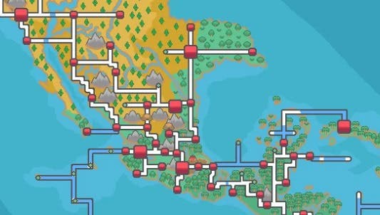 Fan imagina cómo podría verse el mapa de una región Pokémon inspirada en México