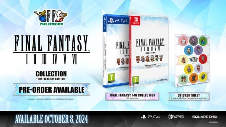 Final Fantasy I-VI Pixel Remaster Collection detalla su nuevo lanzamiento en físico