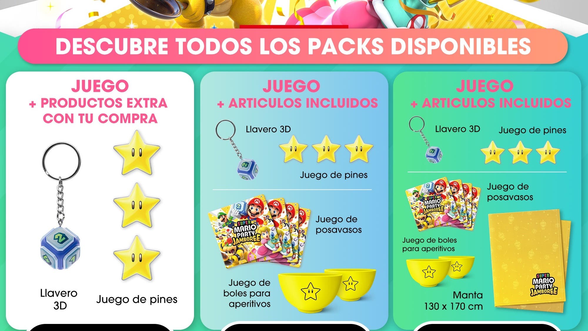 Super Mario Party Jamboree confirma todos estos packs especiales: precios y reservas disponibles