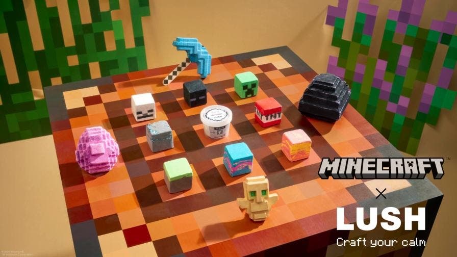 Minecraft colabora con Lush lanzando productos de baño reales y regalos en el juego