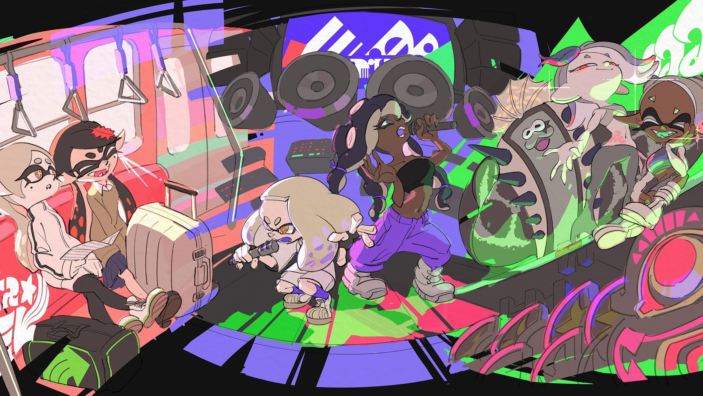 Splatoon 3 celebra la llegada de su Grand Festival con esta ilustración