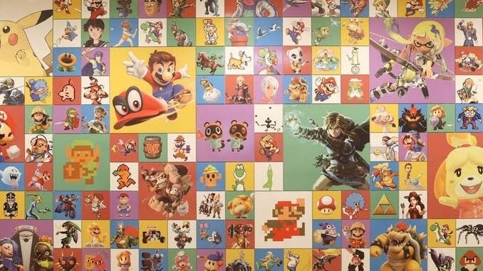 Este genial mural del Nintendo Museum destaca las franquicias más importantes para la compañía