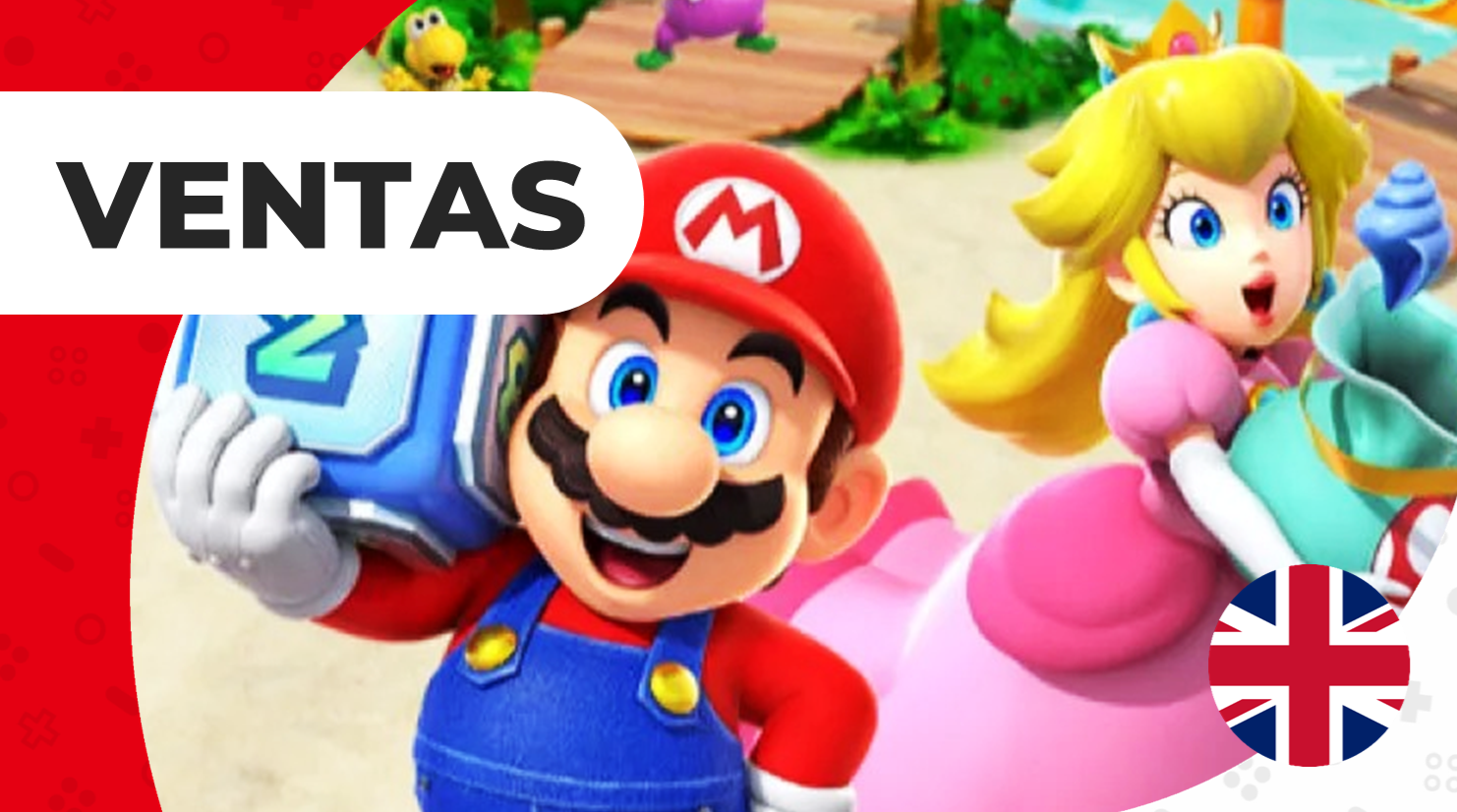 Super Mario Party Jamboree debuta en lo más alto del top ventas semanales de Reino Unido (21/10/24)