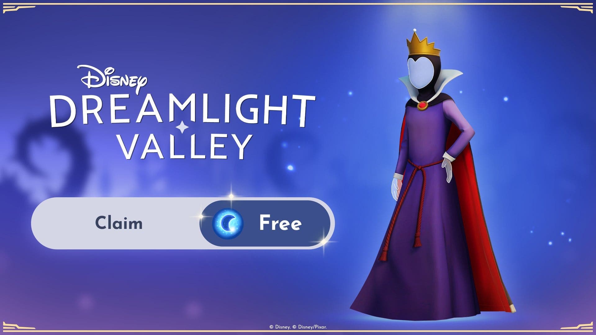 Consigue gratis este atuendo de Reina Malvada en Disney Dreamlight Valley