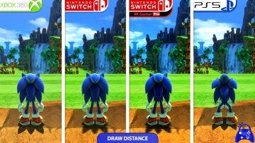 Comparativa en vídeo entre Xbox 360, Nintendo Switch y PS5 de Sonic x Shadow Generations