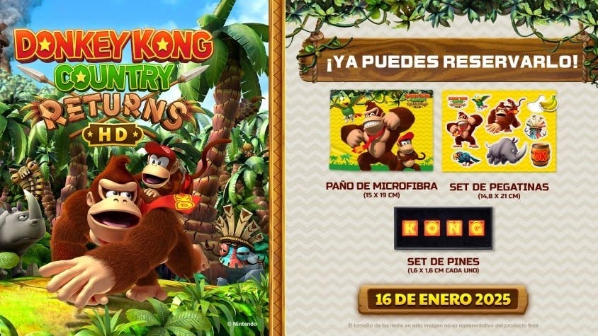 Regalos por reservar en tiendas españolas Donkey Kong Country Returns HD