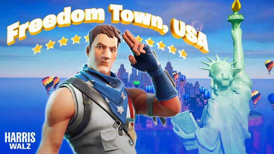 Kamala Harris lanza una campaña en Fortnite con su propia isla