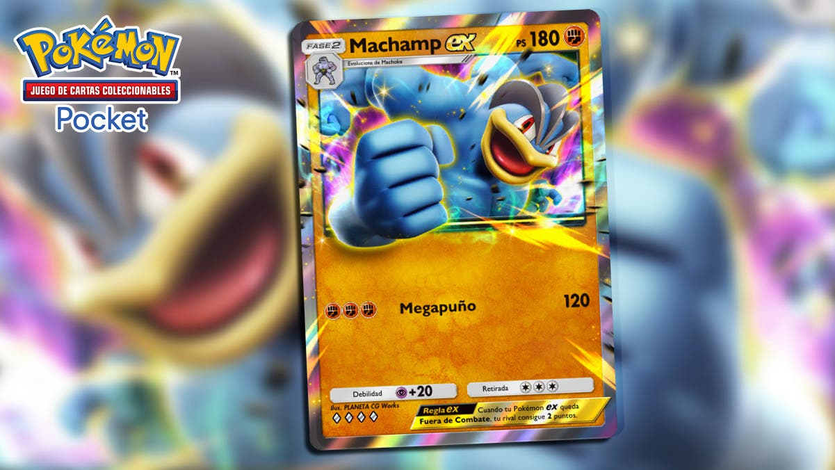 La baraja de Machamp ex en JCC Pokémon Pocket no tiene igual