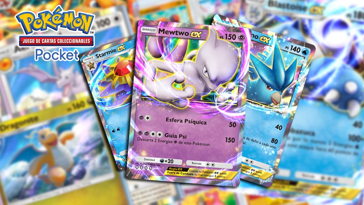 Mewtwo se convierte en la carta Premium de diciembre en JCC Pokémon Pocket