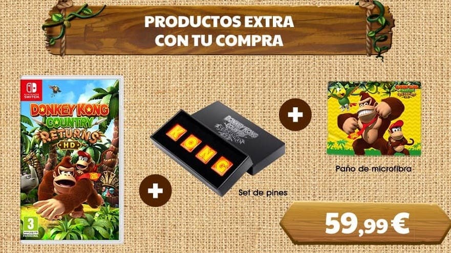 Donkey Kong Country Returns HD abre sus reservas en la My Nintendo Store con estos packs