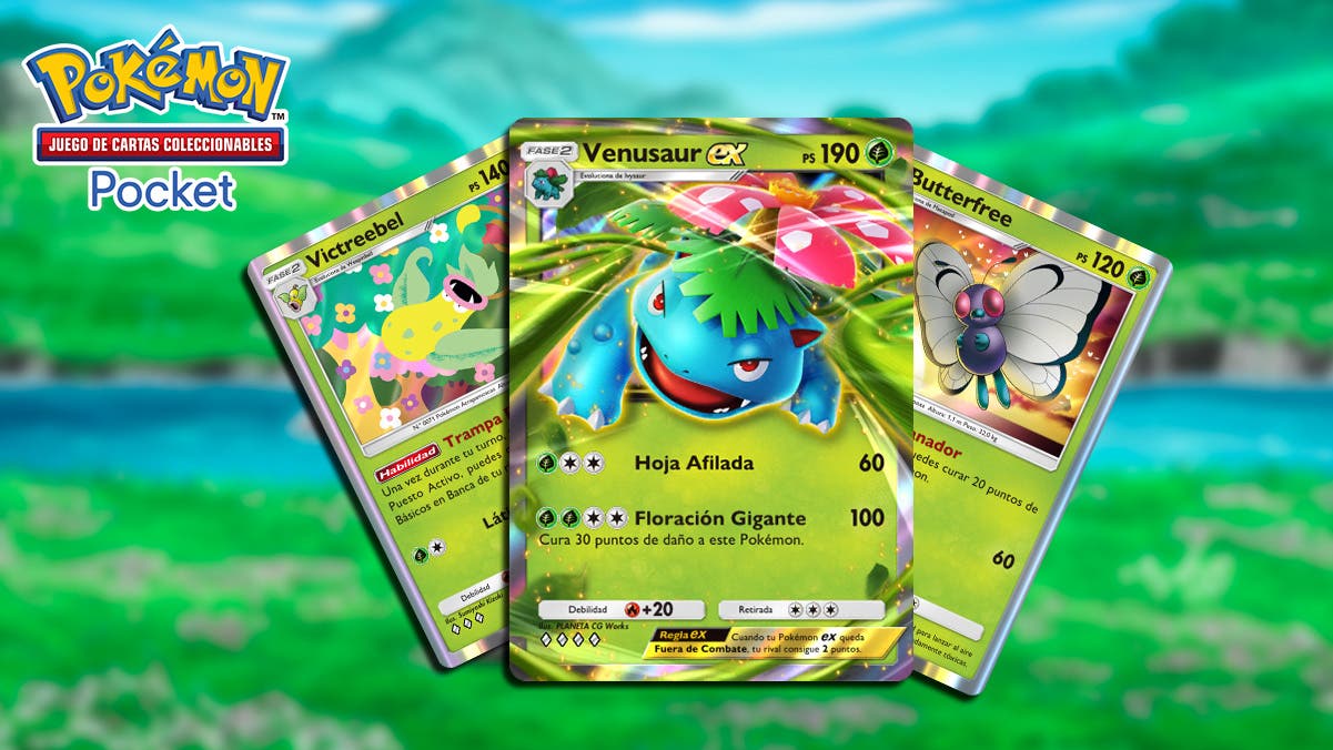 Las mejores cartas tipo Planta en JCC Pokémon Pocket