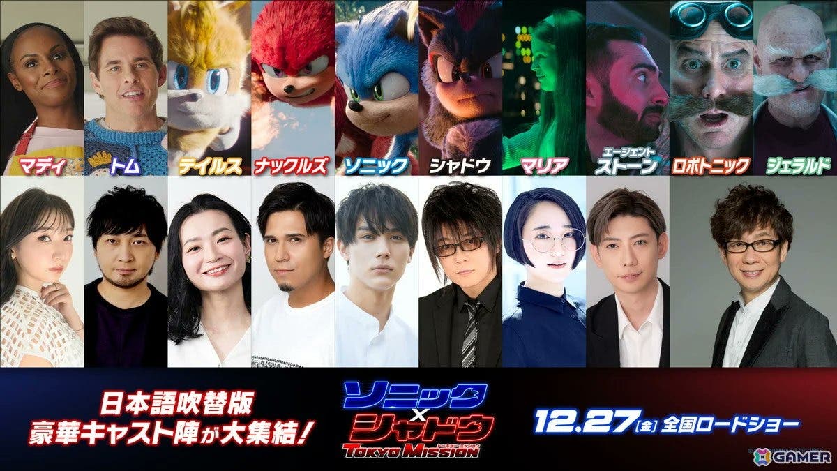 Sonic the Hedgehog 3: Conoce al reparto de voces japonés de la película