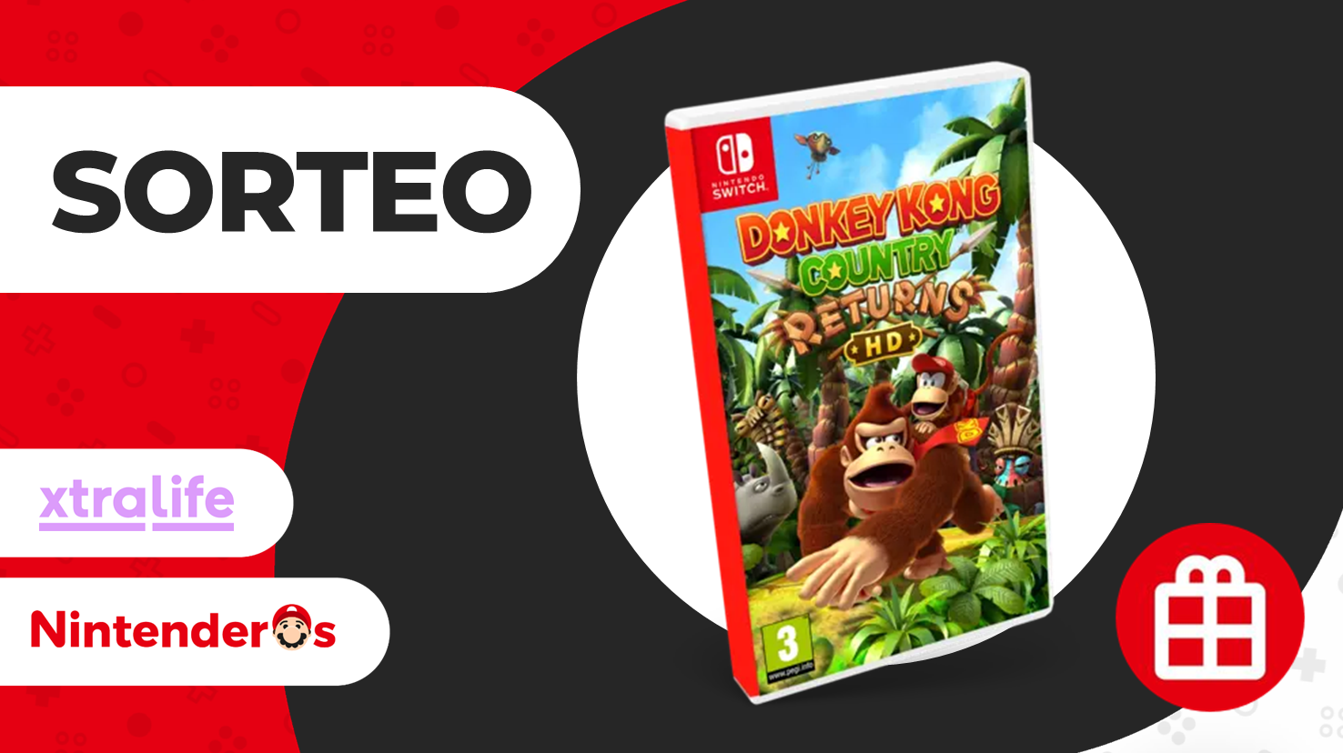 ¡Sorteamos otra copia más de Donkey Kong Country Returns HD para Nintendo Switch!