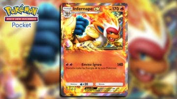 Infernape ex es el maestro del pivote en JCC Pokémon Pocket: Pugna Espaciotemporal