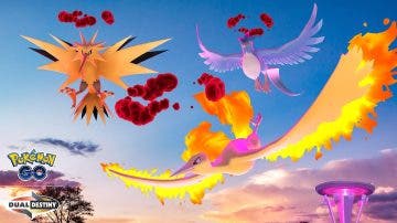 Pokémon GO detalla la llegada de Articuno, Zapdos y Moltres Dinamax con el evento Vuelo Legendario