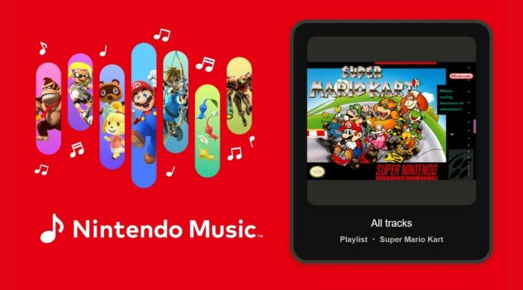 Nintendo Music añade todas estas canciones de Super Mario Kart para SNES